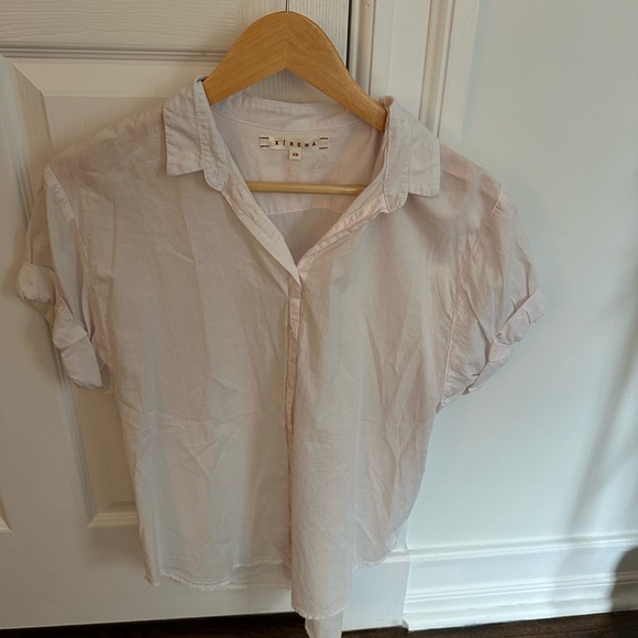 Xirena Channing Cotton Poplin Blouse XS in Kiss Kiss - Picture 2 of 4